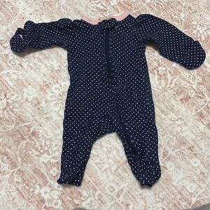 Navy Polka Dot Sleeper